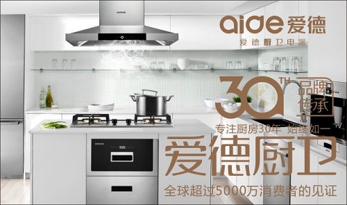 愛德廚衛(wèi)專注廚房30年 榮獲“中國十大抽油煙機(jī)品牌”
